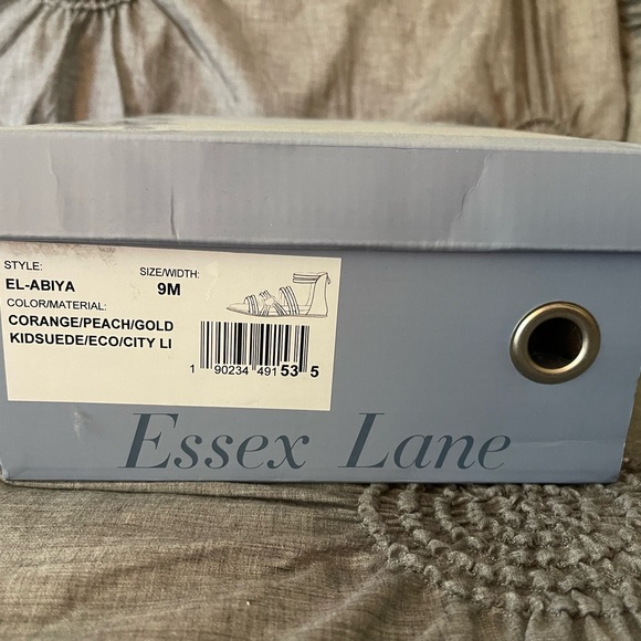 Essex Lane Sandals New El-Abiya Style, 9M, Gold/Peach/Corange, Kidsuede/Eco - Picture 8 of 8